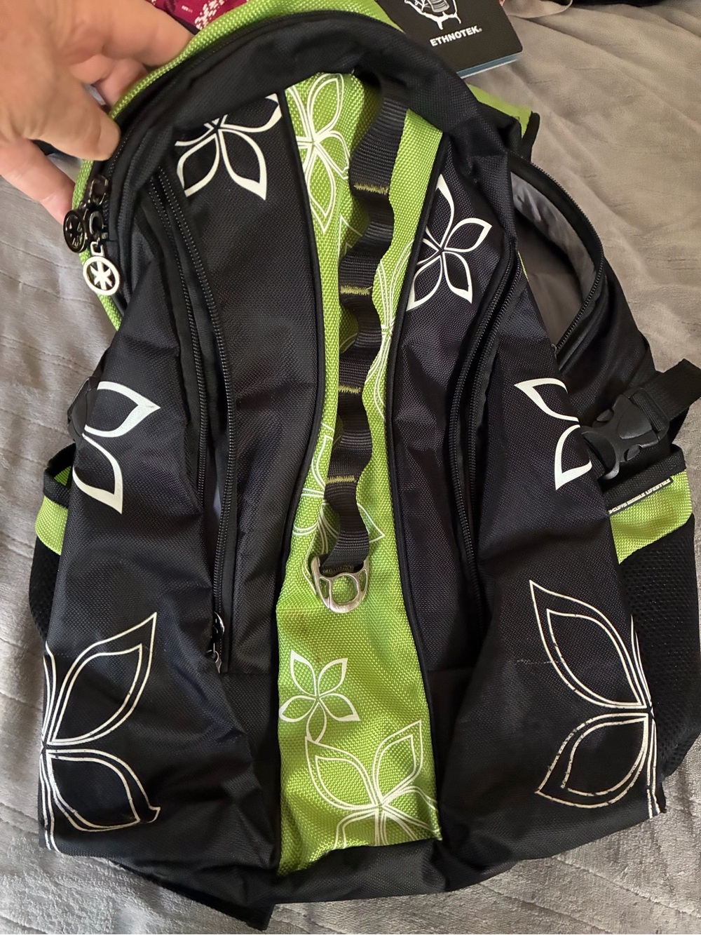 Cliffs by WHITE MOUNTAIN Black & Green Floral Backpack